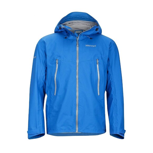 Marmot Red Star Rain Jacket Blue Size L adjustable hood NWT - Picture 5 of 9